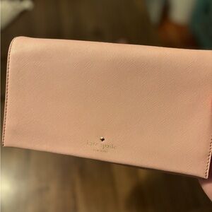 Kate Spade - Light Pink - Convertible Crossbody / Clutch - polka dot lining